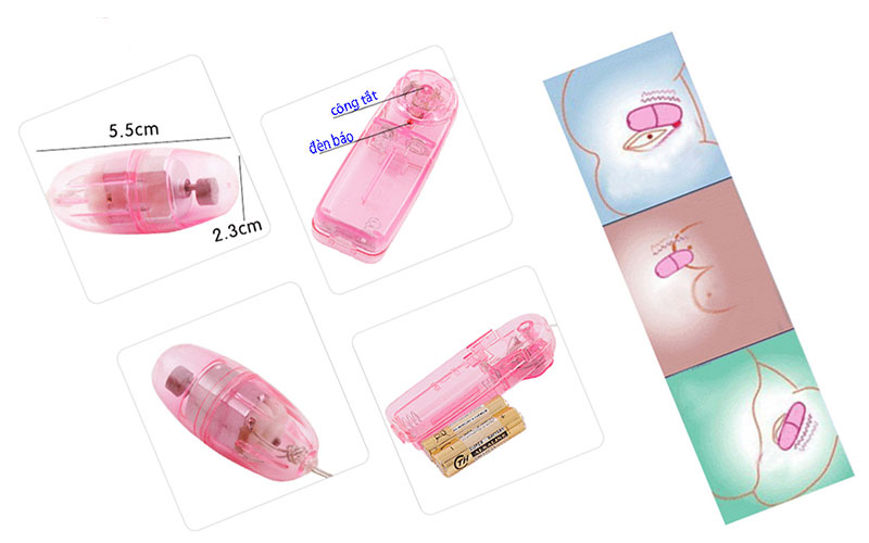 Cửa hàng bán Trứng rung 1 đầu trong suốt  giá tốt
